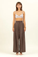 Load image into Gallery viewer, Naomi Trousers in Brown Stripe
