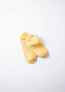 Recycled Cotton Pile Sockslipper in Ivory / Yellow