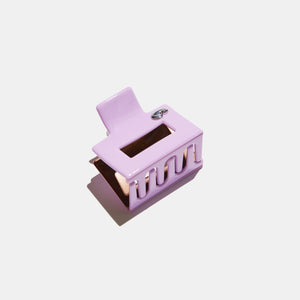 Midi Box Claw in Lilac / Brown