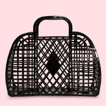Load image into Gallery viewer, Large Retro Jelly Basket in Black
