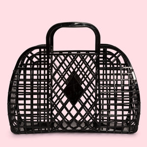 Large Retro Jelly Basket in Black