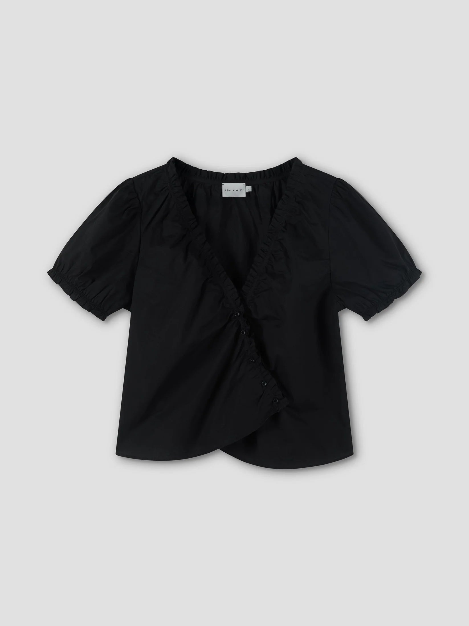 Black Cross Frill Top – Prism Seattle