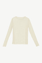 Load image into Gallery viewer, Eggshell Ribbed Mesh Long Sleeve
