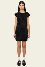 Load image into Gallery viewer, Athalia Mesh Mini Dress in Black Harmony

