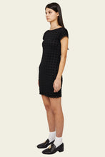 Load image into Gallery viewer, Athalia Mesh Mini Dress in Black Harmony
