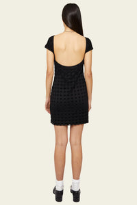 Athalia Mesh Mini Dress in Black Harmony