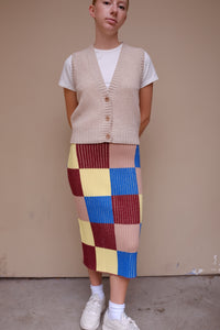 Sahn Knit Skirt in Moonstone
