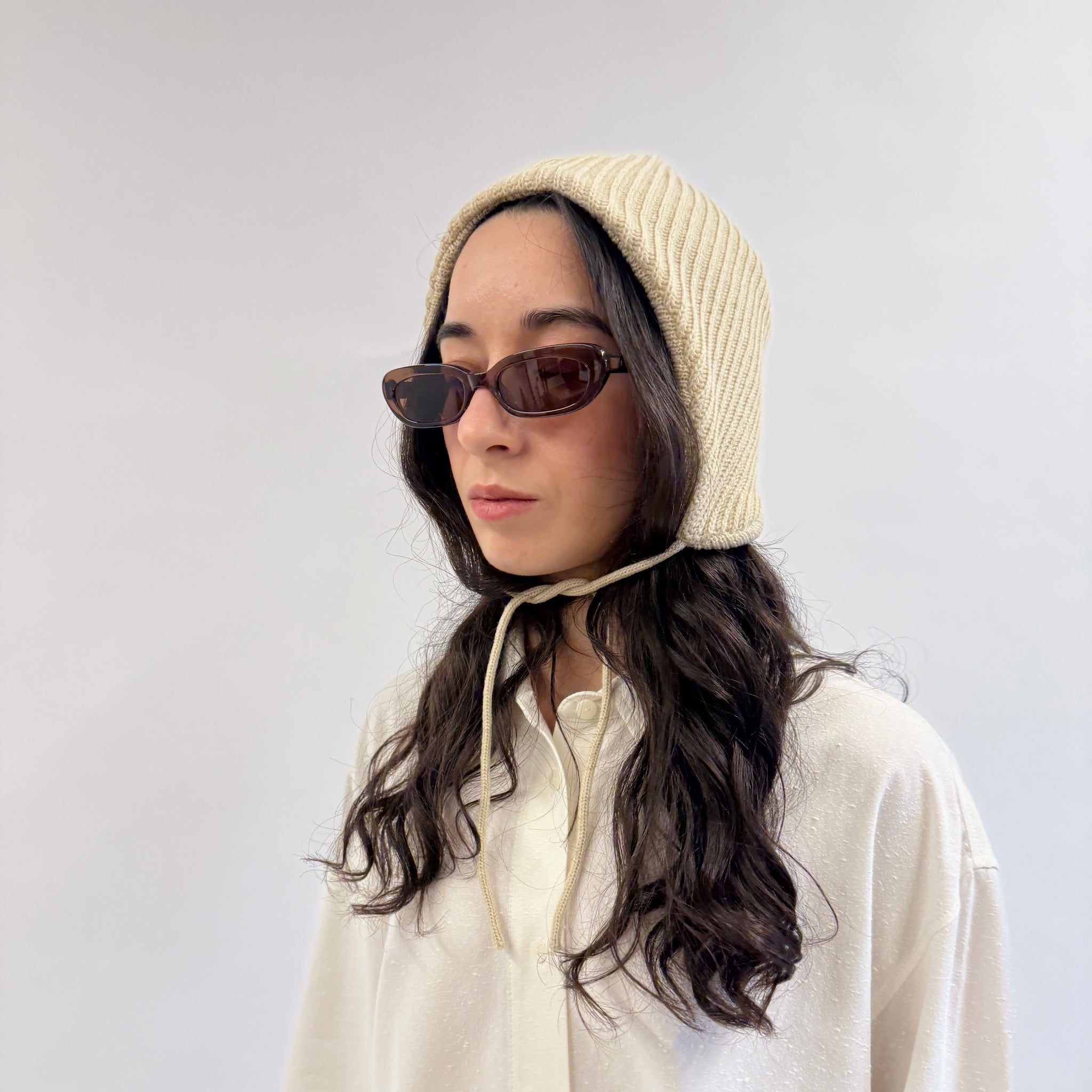 【完売カラー】Ear Flap Knitcap CAVEZA ROSSO - イヤーフラップニットキャップ (ベージュ) EAR FLAP