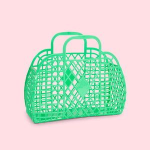 Small Retro Jelly Basket in Green