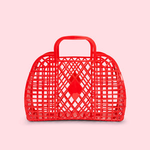 Small Retro Jelly Basket in Red