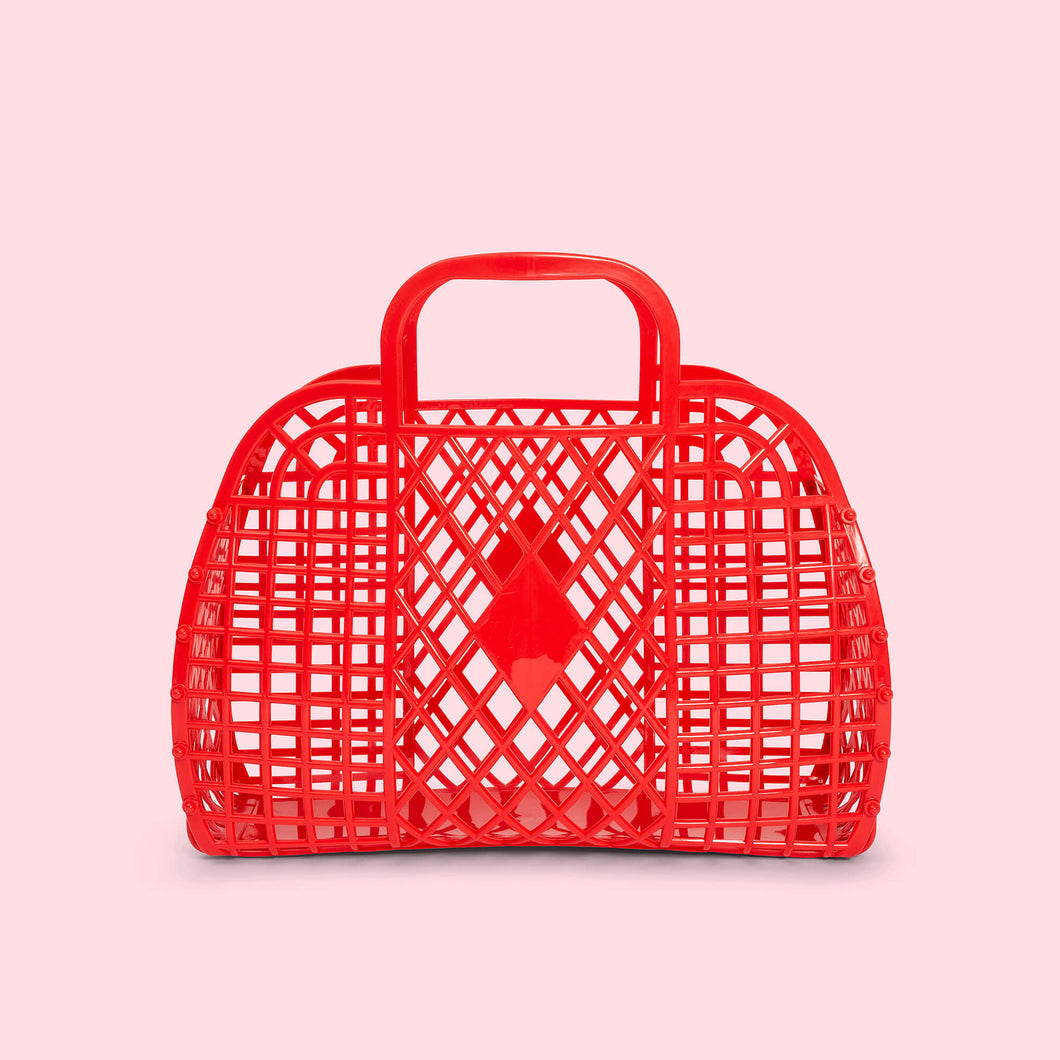 Small Retro Jelly Basket in Red