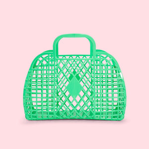 Small Retro Jelly Basket in Green