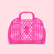 Load image into Gallery viewer, Small Retro Jelly Basket in Berry Pink
