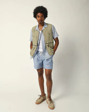 Load image into Gallery viewer, Poplin Utility Vest in Olive
