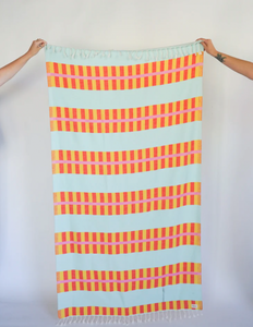 Lattice Turkish Bath Towel in Summer Spritz