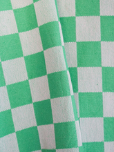 Load image into Gallery viewer, Checkered Turkish Bath Towel in Grass
