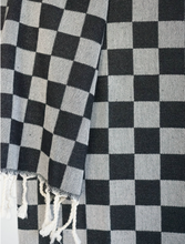 Load image into Gallery viewer, Checkered Turkish Hand Towel in Orbit
