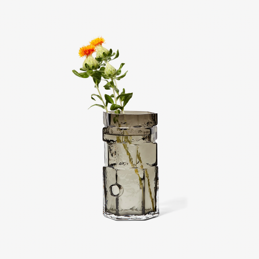 Gray Hex Vase