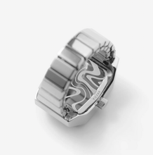Load image into Gallery viewer, Silver Dalmata Time Ring
