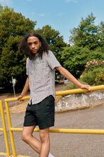 Load image into Gallery viewer, Lines Ola Short Sleeve Button Up
