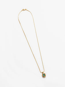 Freya Necklace in Green and Gold