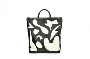 Abstract Leather Backpack