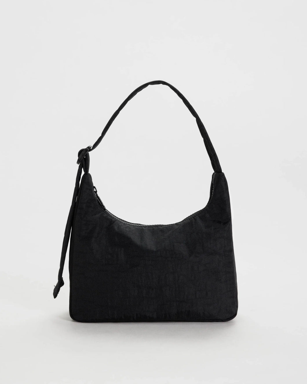 Mini Nylon Shoulder Bag in Black