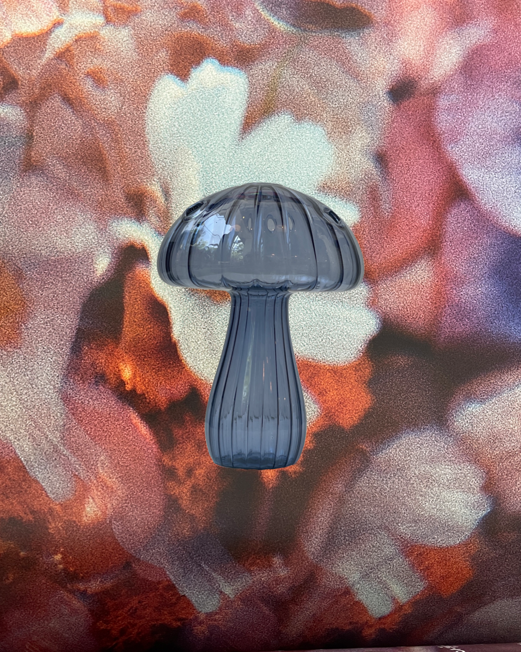 Purple Glass Mushroom Bud Vase