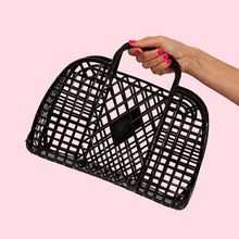 Load image into Gallery viewer, Large Retro Jelly Basket in Black
