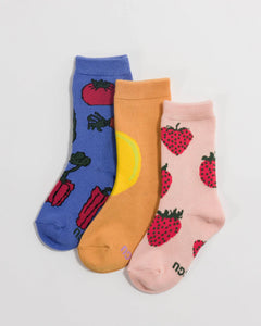 Fruits and Veggies Kids Crew Socks