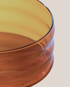 Medium Ripple Bowl in Amber