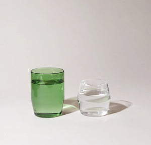 Set of Two Green 12oz Century Glasses