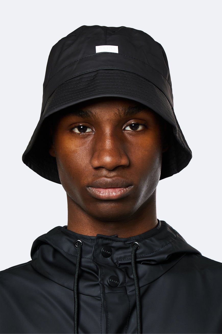 Black RAINS Bucket Hat