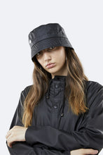 Load image into Gallery viewer, Black RAINS Bucket Hat
