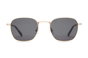 Brushed Gold Groove Pilot Sunglasses