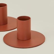 Load image into Gallery viewer, Essential Metal Candle Holders in Terracotta
