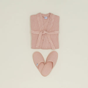 Blush Simple Waffle Bathrobe