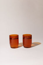 Load image into Gallery viewer, Set of Two Amber 12oz Century Glasses
