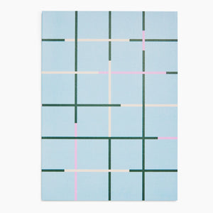 Blue Grid Object Notebook