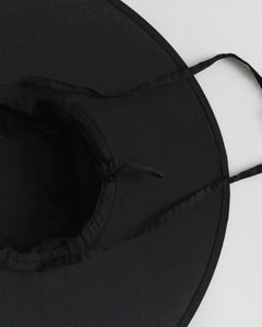 Black Packable Sun Hat