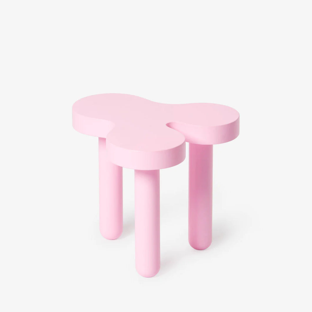 Short Pink Splat Side Table