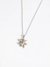 Load image into Gallery viewer, Flower Charm Necklace in Silver
