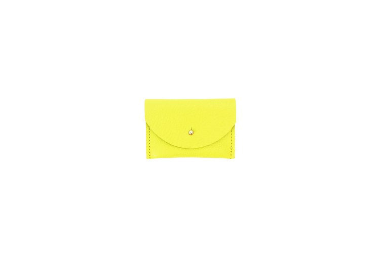 Chartreuse Leather Cardholder