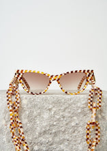 Load image into Gallery viewer, Chunky Sunglass Chain in Tortoise Checker
