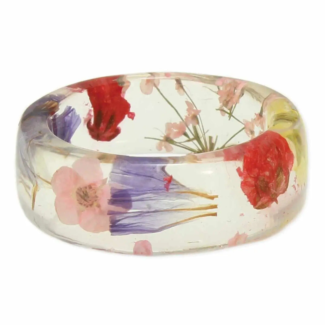 Flower Resin Ring