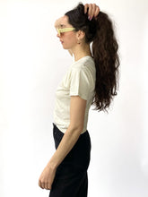 Load image into Gallery viewer, Washed White Cropped Lorel Tee
