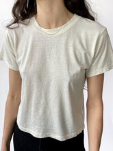 Load image into Gallery viewer, Washed White Cropped Lorel Tee
