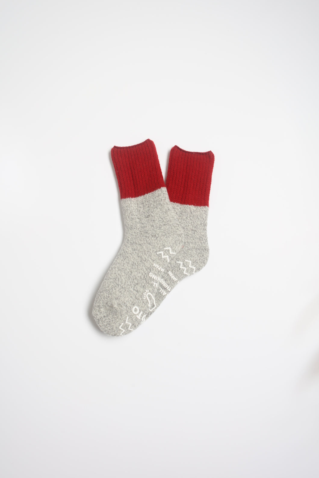 Red Retro Winter Room Socks