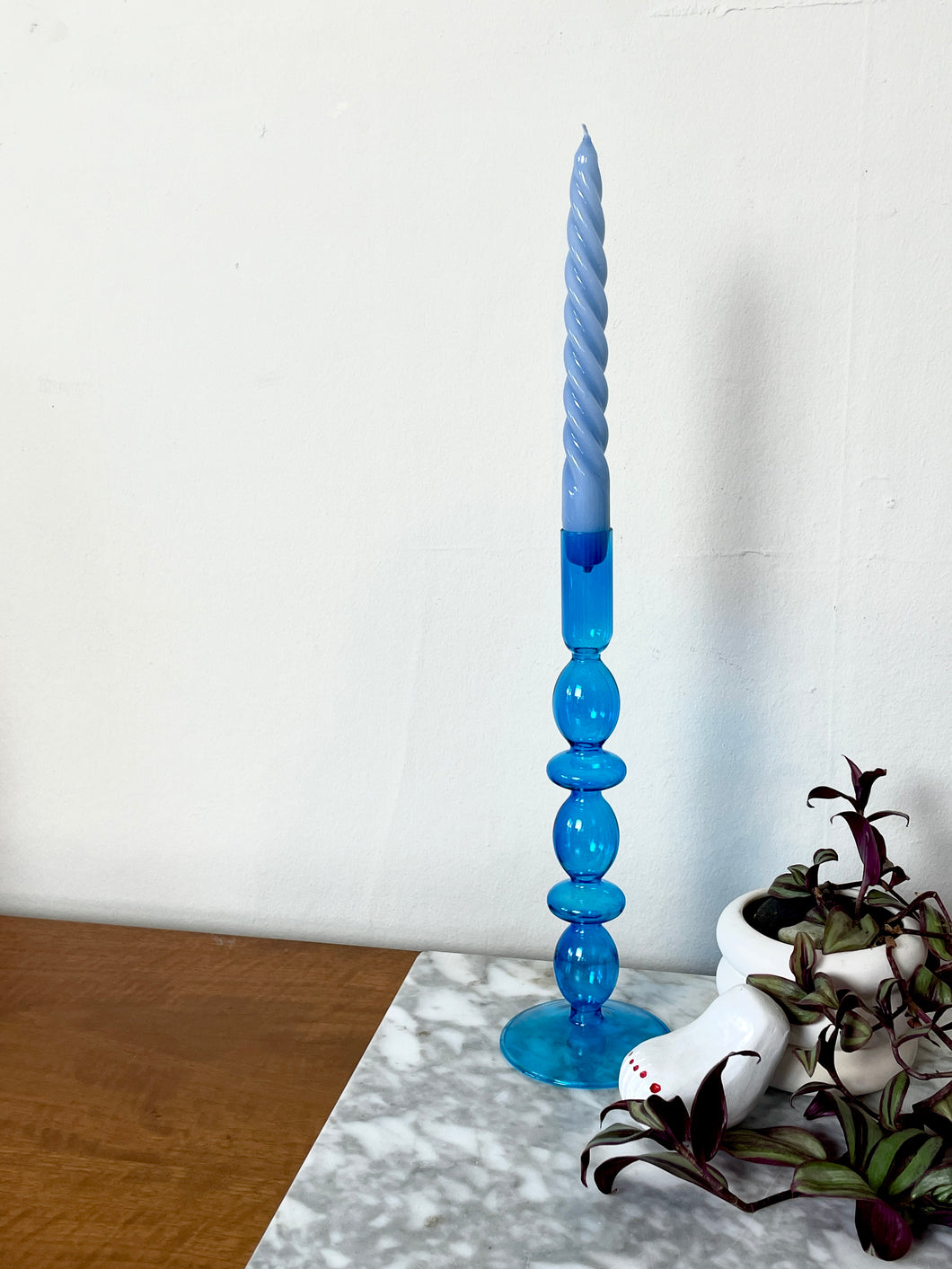 Turquoise Retro Candle Holder