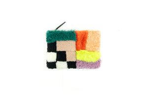 Playground Shearling Zipper Pouch